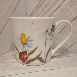 NWT Rose Of England Bone China Mug Daisy And Ladybug